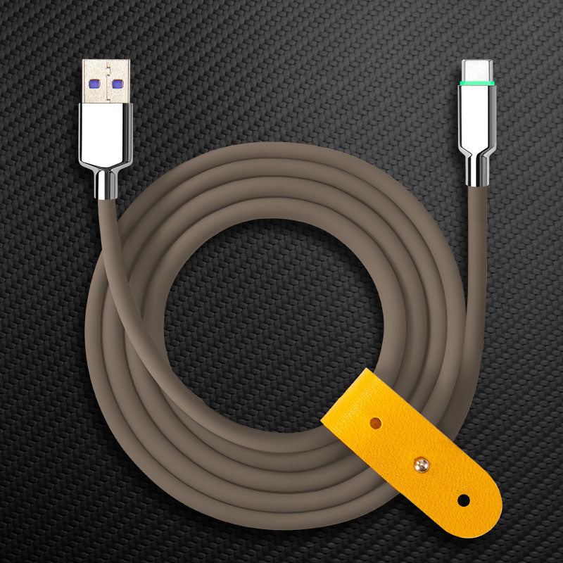 "Thin Chubby" 100W Smart Light Charging Cable With Mirrored & Frosted Connector - Image 10