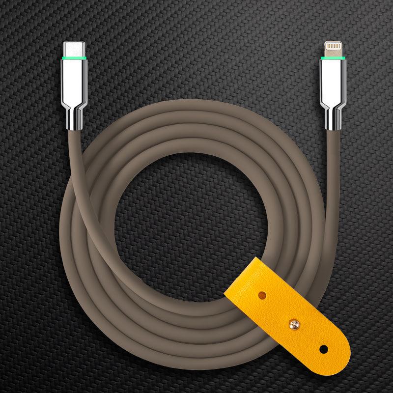 "Thin Chubby" 100W Smart Light Charging Cable With Mirrored & Frosted Connector - Image 13
