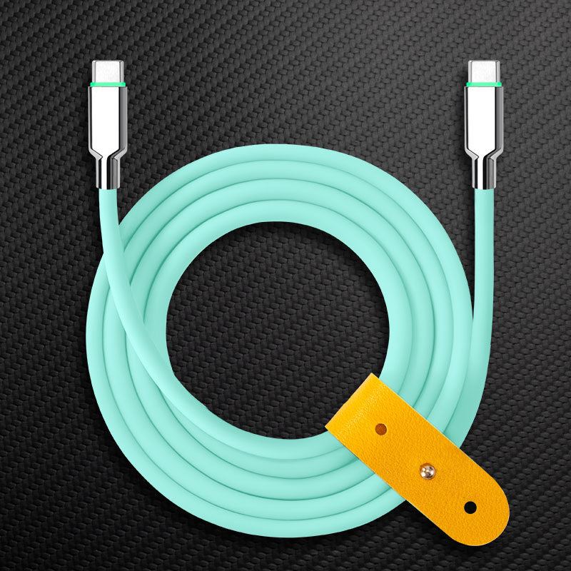 "Thin Chubby" 100W Smart Light Charging Cable With Mirrored & Frosted Connector - Image 15