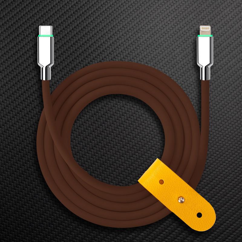 "Thin Chubby" 100W Smart Light Charging Cable With Mirrored & Frosted Connector - Image 25