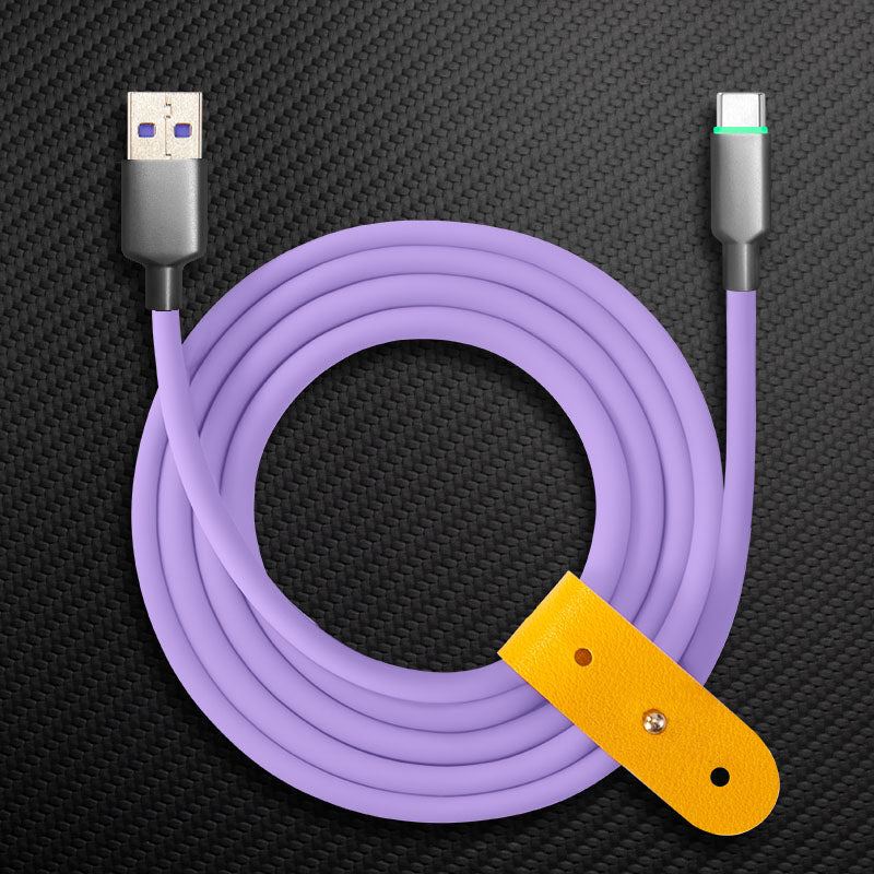 "Thin Chubby" 100W Smart Light Charging Cable With Mirrored & Frosted Connector - Image 30