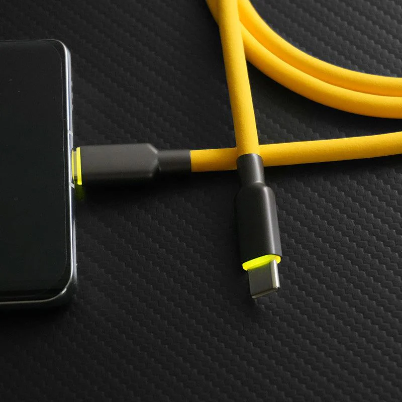 "Thin Chubby" 100W Smart Light Charging Cable With Mirrored & Frosted Connector - Image 5