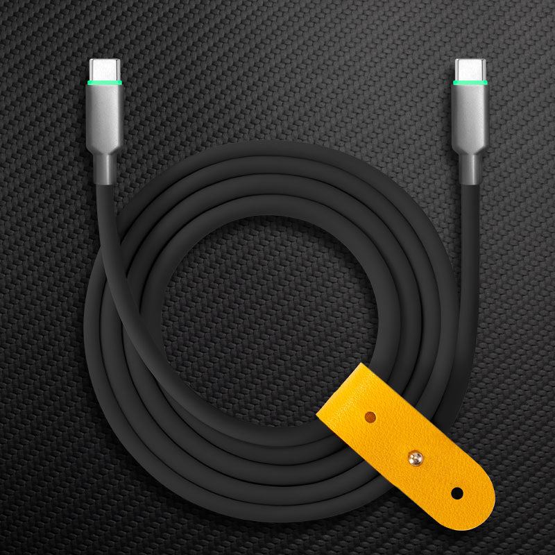 "Thin Chubby" 100W Smart Light Charging Cable With Mirrored & Frosted Connector - Image 7