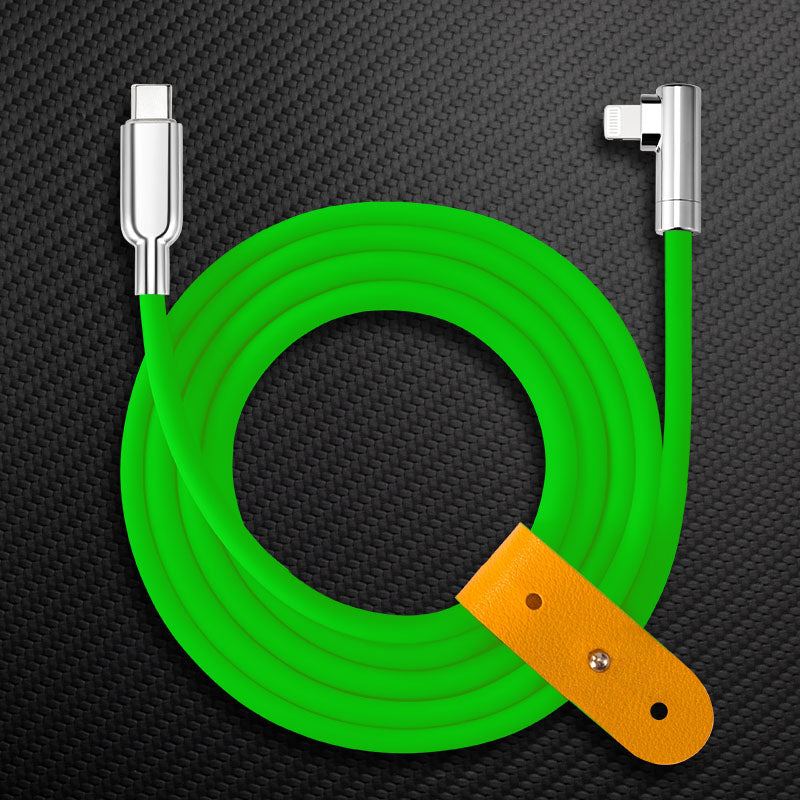 "Thin Chubby" 240W Charging Cable - 90° Elbow Design & Mirrored Connector - Image 20