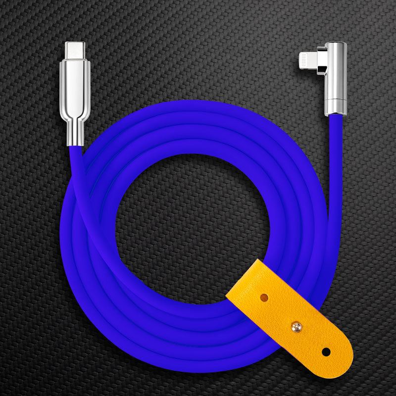 "Thin Chubby" 240W Charging Cable - 90° Elbow Design & Mirrored Connector - Image 21