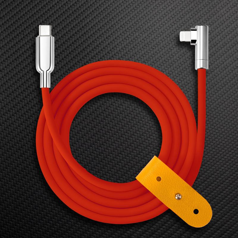 "Thin Chubby" 240W Charging Cable - 90° Elbow Design & Mirrored Connector - Image 22