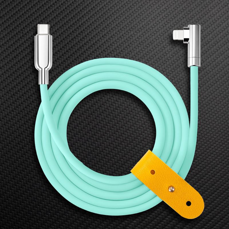"Thin Chubby" 240W Charging Cable - 90° Elbow Design & Mirrored Connector - Image 23
