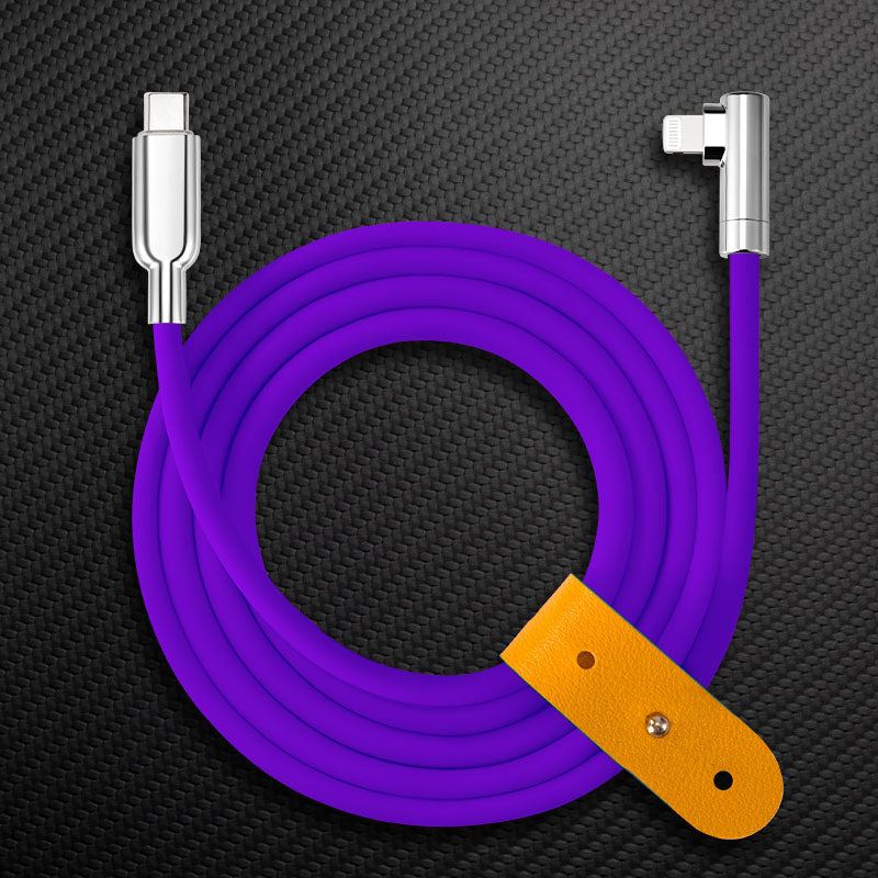 "Thin Chubby" 240W Charging Cable - 90° Elbow Design & Mirrored Connector - Image 25