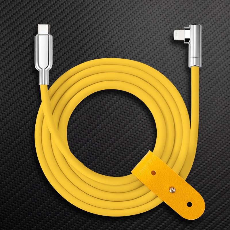 "Thin Chubby" 240W Charging Cable - 90° Elbow Design & Mirrored Connector - Image 26