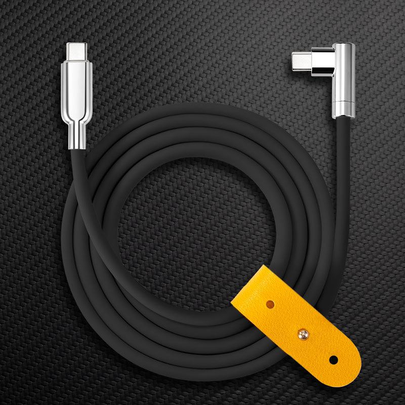 "Thin Chubby" 240W Charging Cable - 90° Elbow Design & Mirrored Connector - Image 8