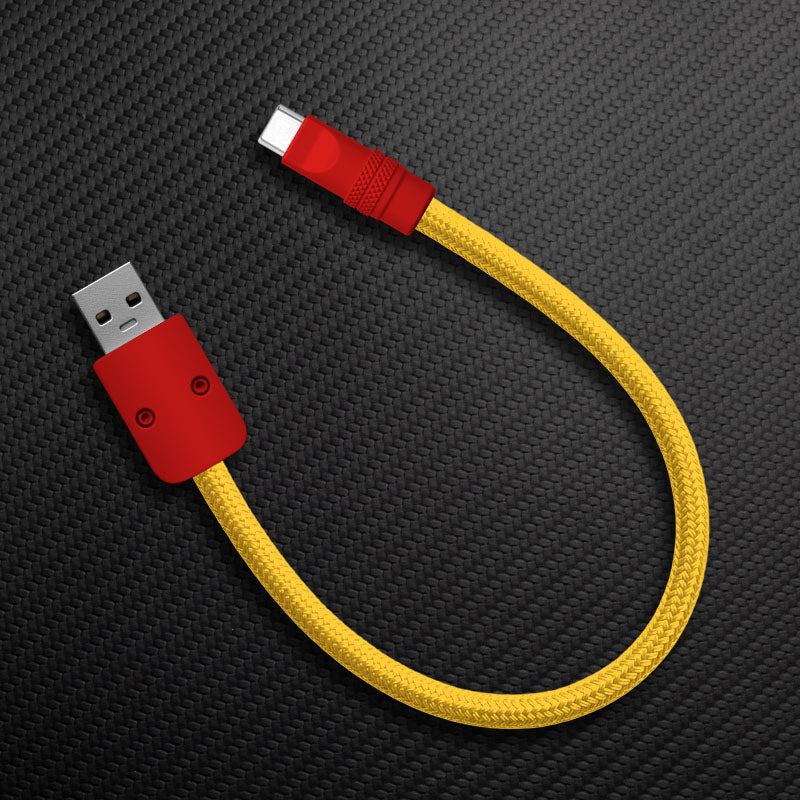 Ultra-Soft Braided 240W Color-Blocked Short Charging Cable - Image 13
