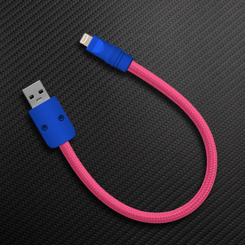 Ultra-Soft Braided 240W Color-Blocked Short Charging Cable - Image 22