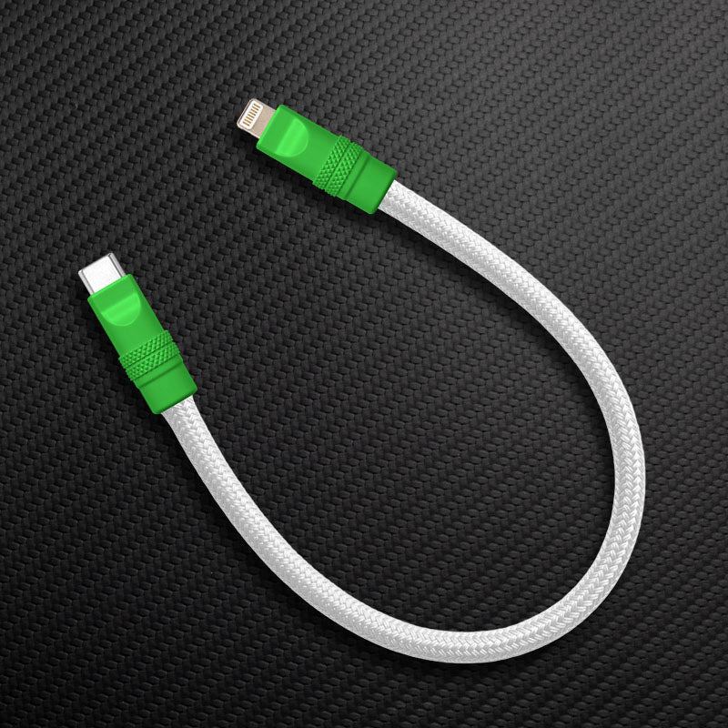 Ultra-Soft Braided 240W Color-Blocked Short Charging Cable - Image 24