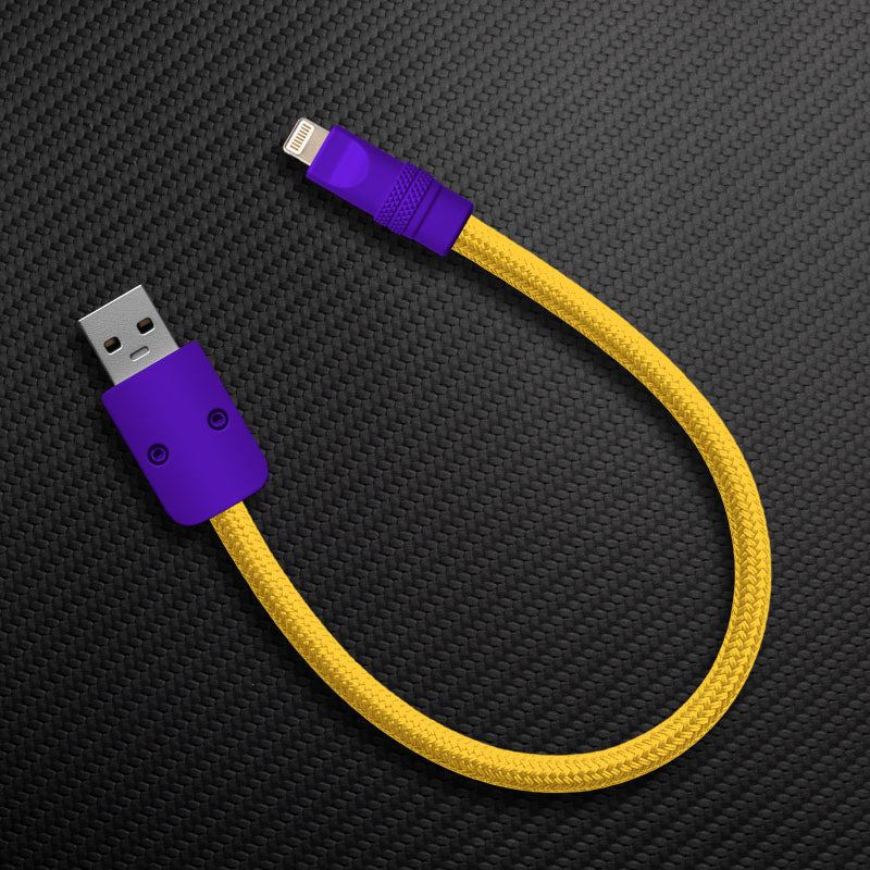 Ultra-Soft Braided 240W Color-Blocked Short Charging Cable - Image 30